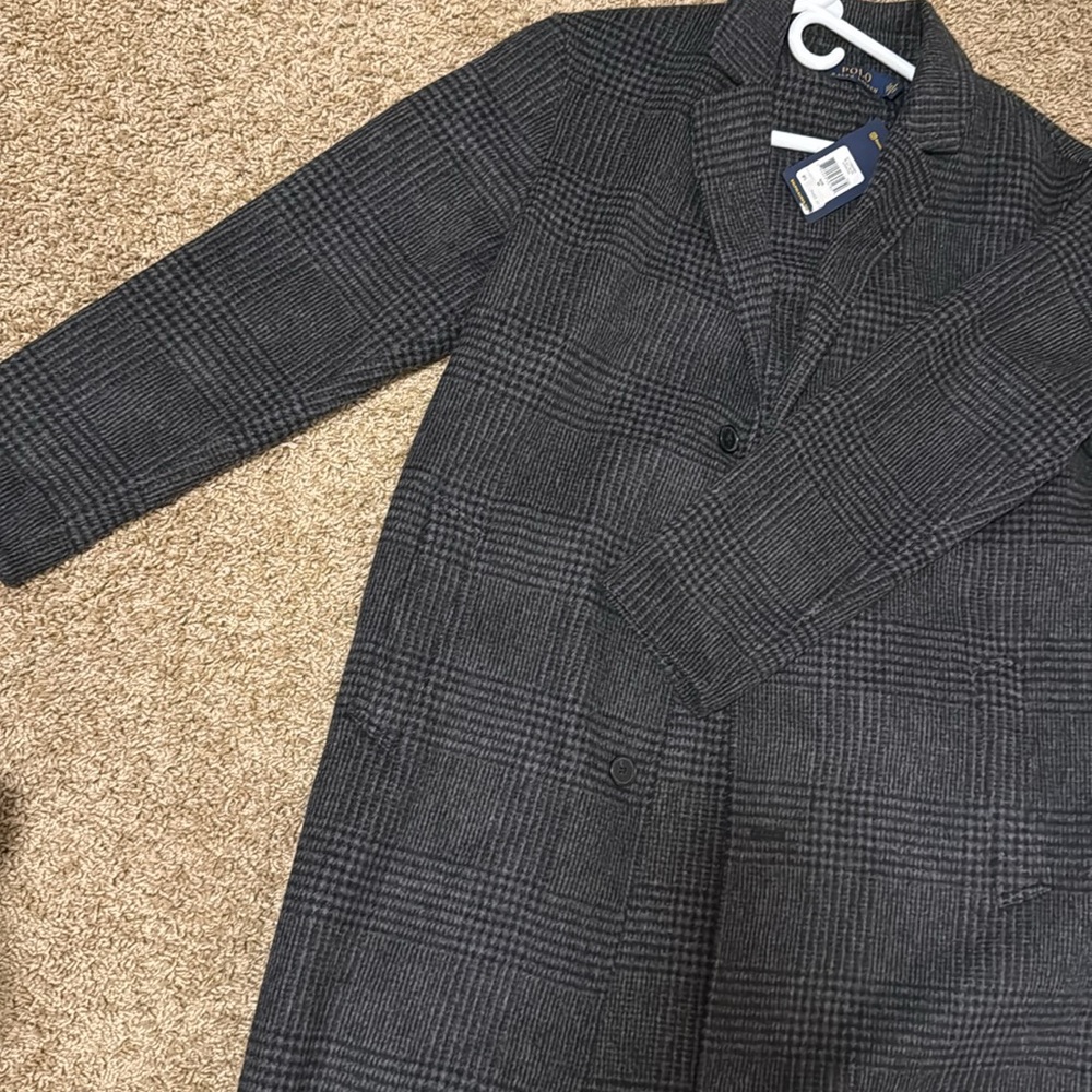 NWT Polo Ralph Lauren Checked Coat Women M